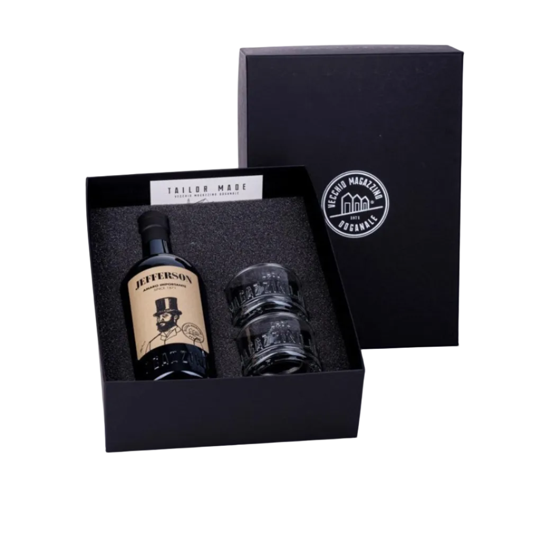 Jefferson Amaro Importante Pack Tailor Made con 2 Bicchieri e 2 Sottobicchieri